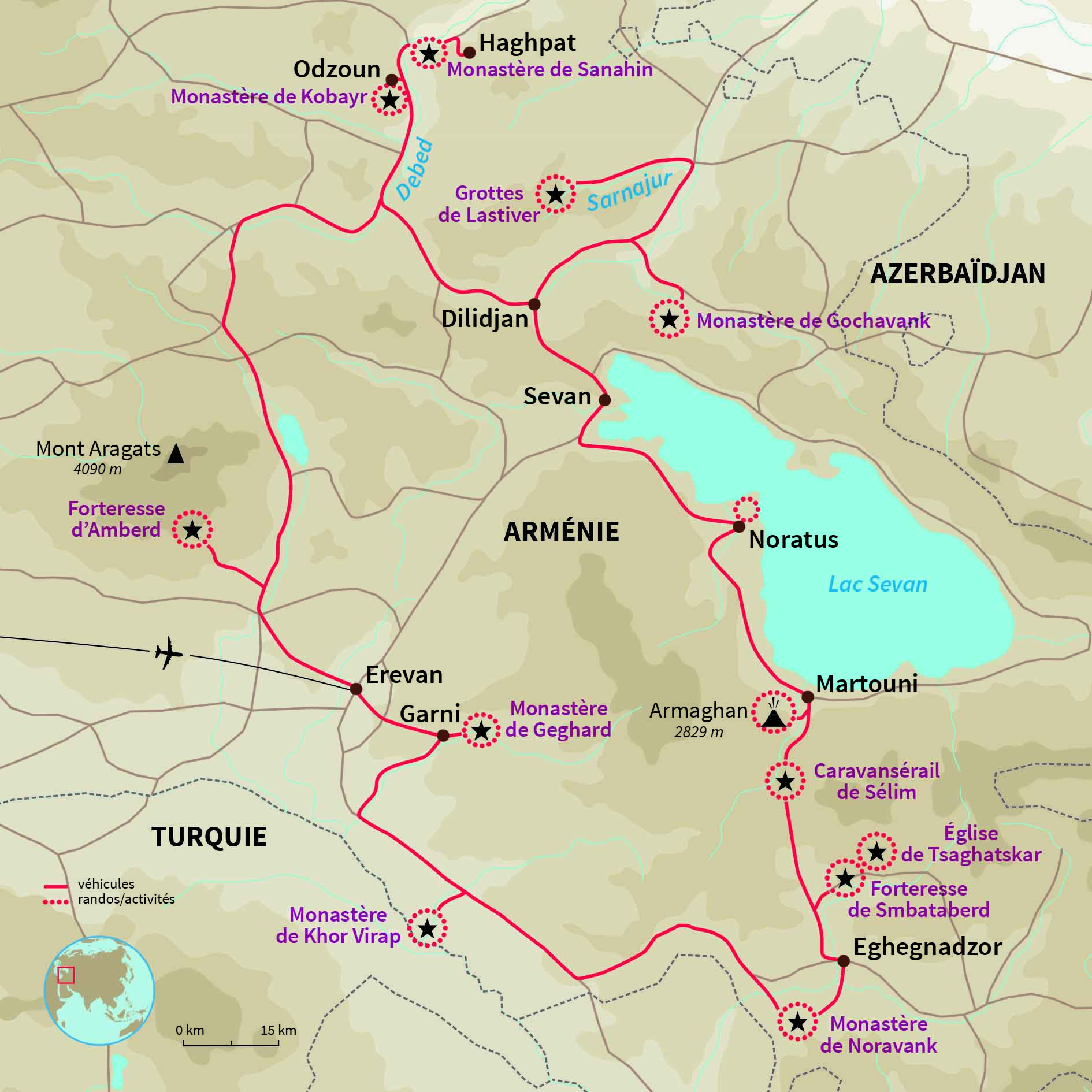 Carte Arménie : Les Incontournables de l'Arménie 