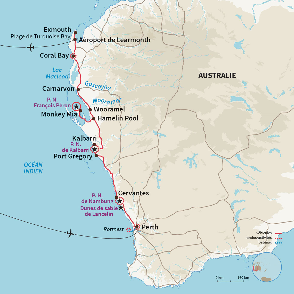 Carte Australie : Wild Wild West 