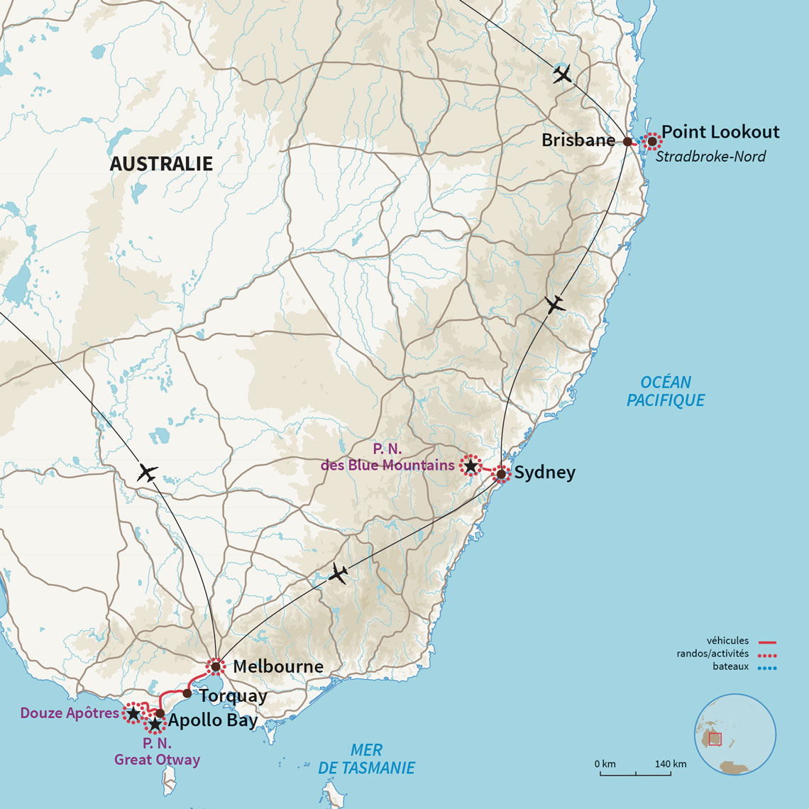 Carte Australie : L'Australie au cœur de la mêlée 