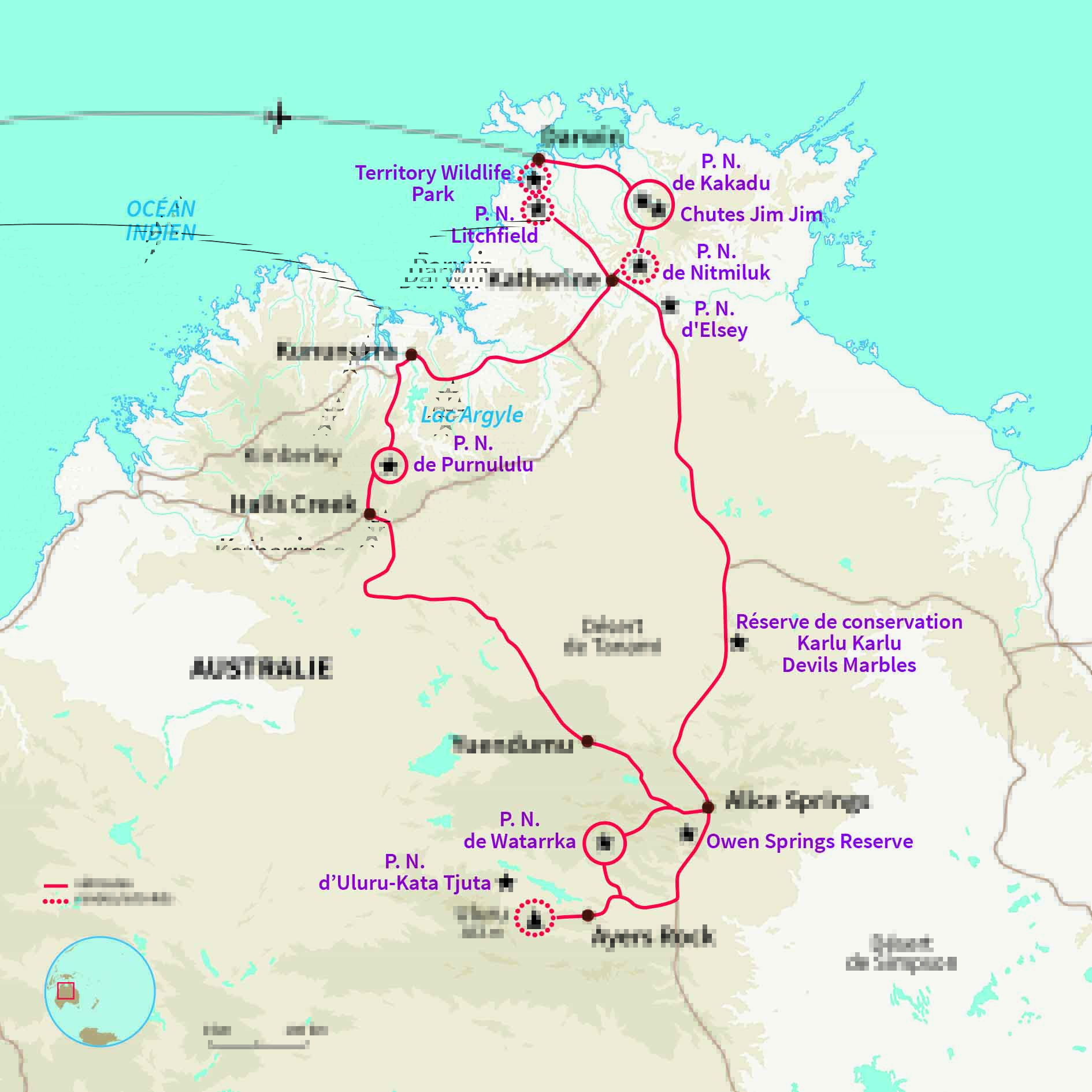 Carte Australie : La traversée du désert selon Philippe Frey !