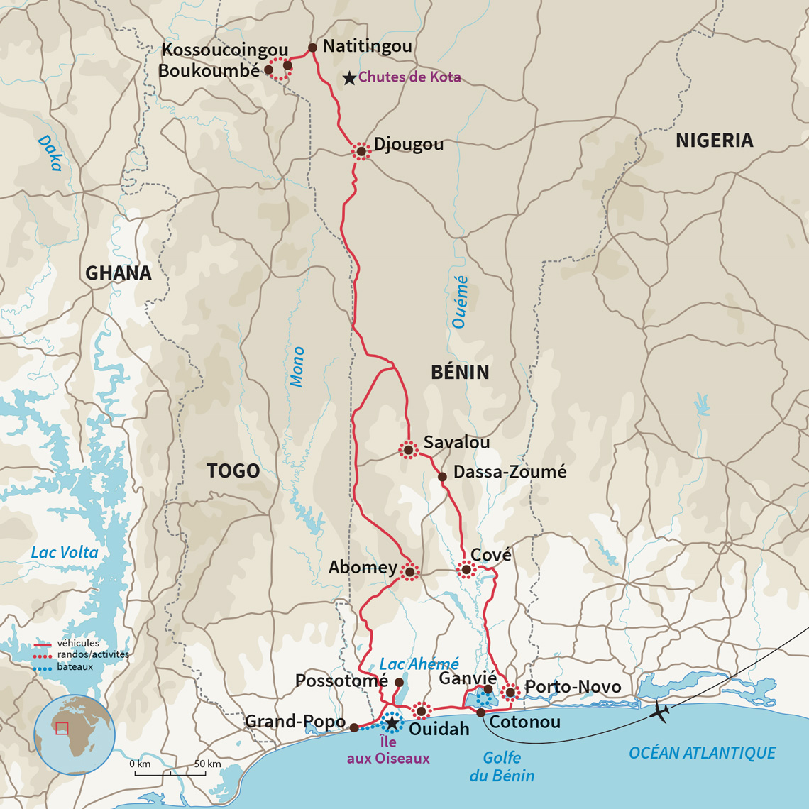 Carte Bénin : Sur les traces du vaudou  