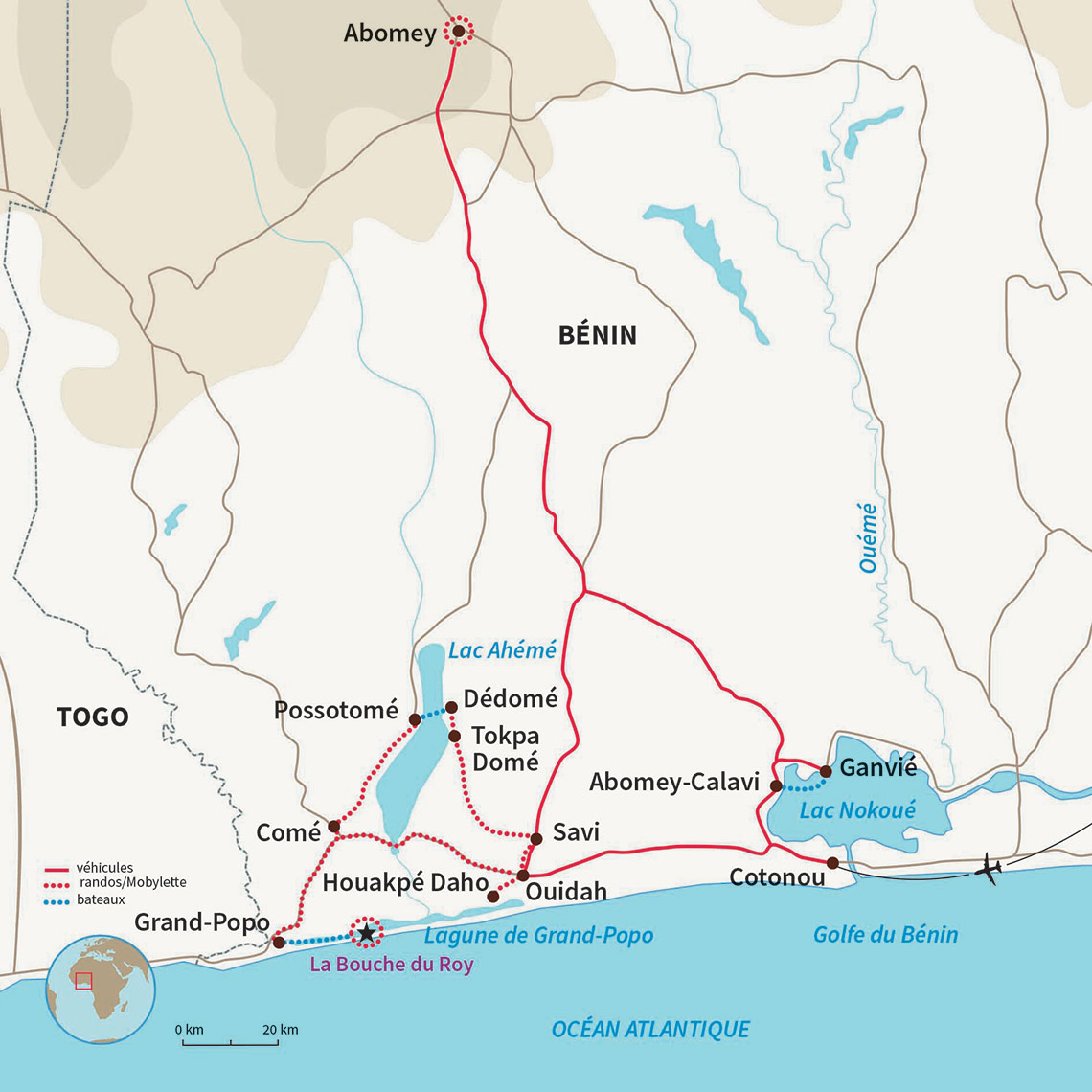 Carte Bénin : Zem, le Bénin à deux roues !