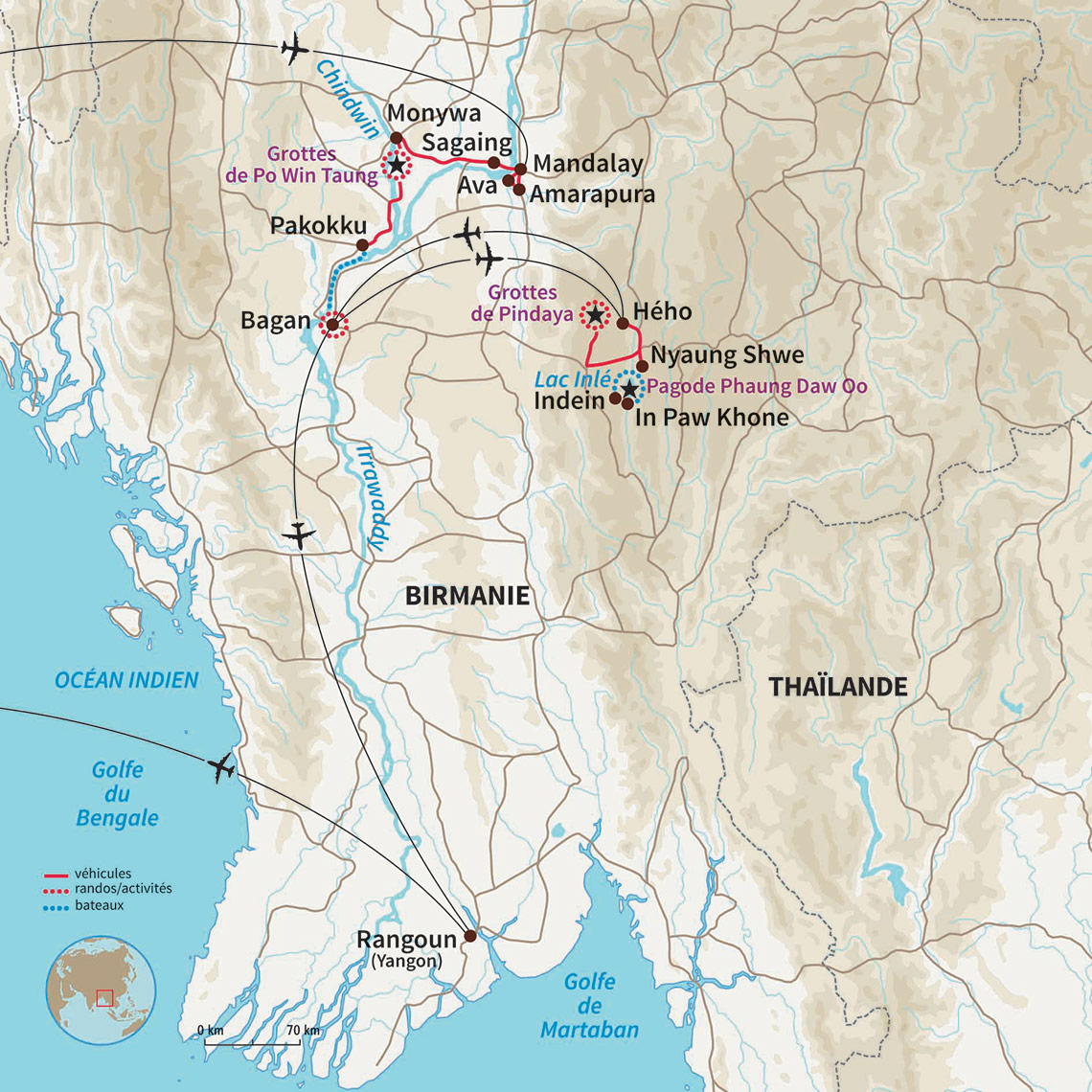 Carte Birmanie : Mingalabar  Myanmar !
