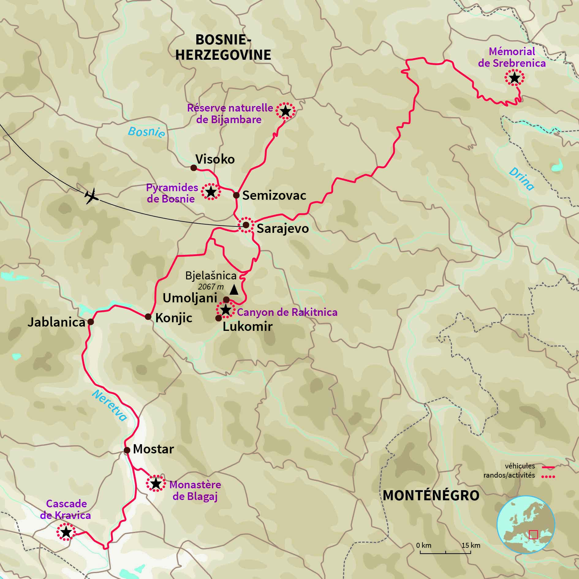 Carte Bosnie herzegovine
 : Bosnie, le secret des Balkans 