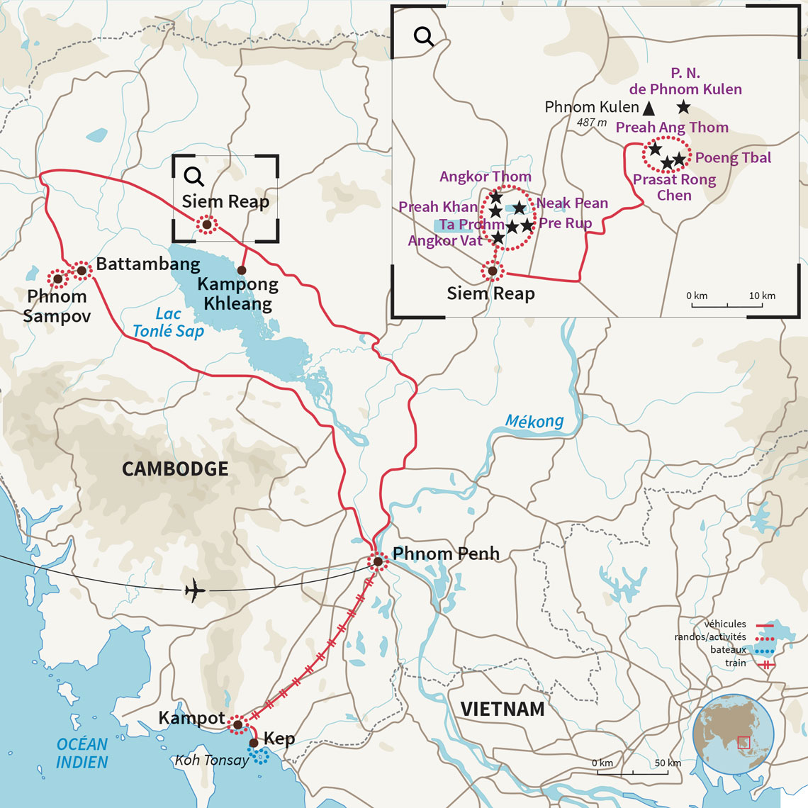 Carte Cambodge : En terre khmère, un Best of Cambodgien