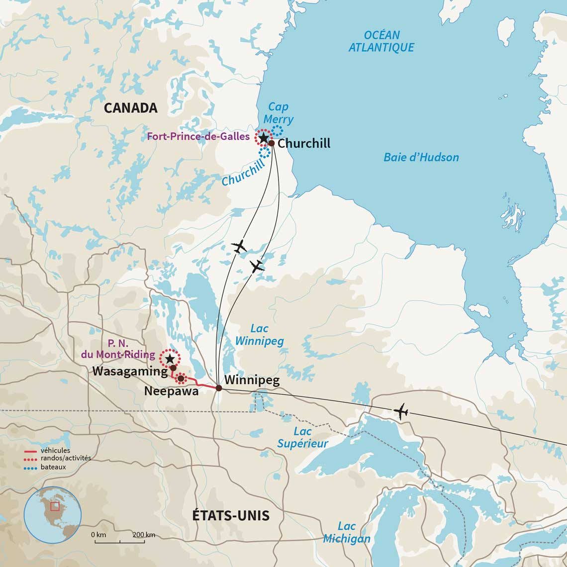 Carte Canada : Sur la piste des géants du Nord
