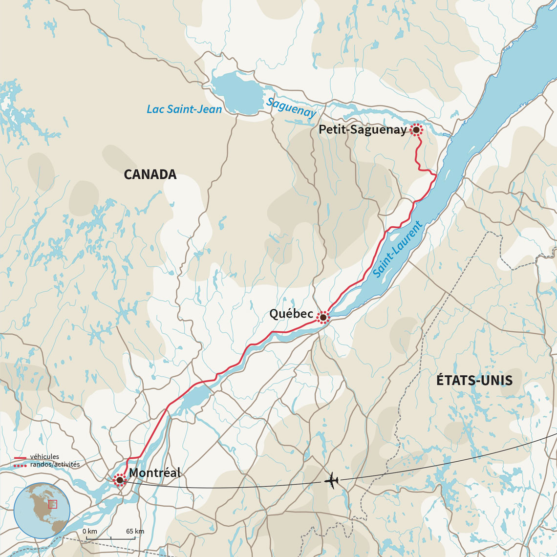 Carte Canada : Le Québec hivernal