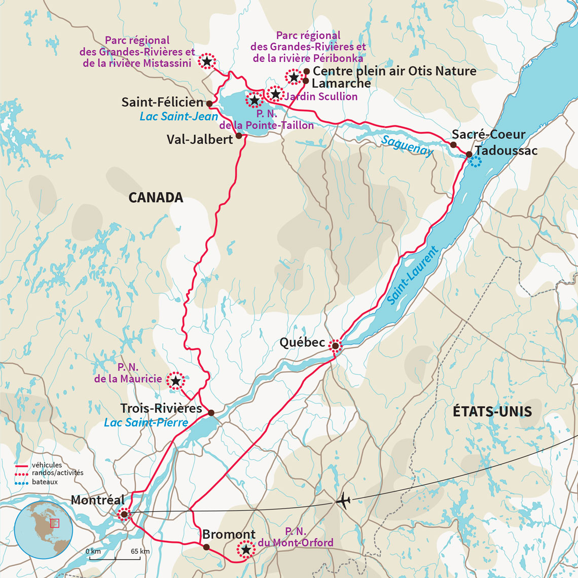Carte Canada : Québec nature et culture (accessible PMR)