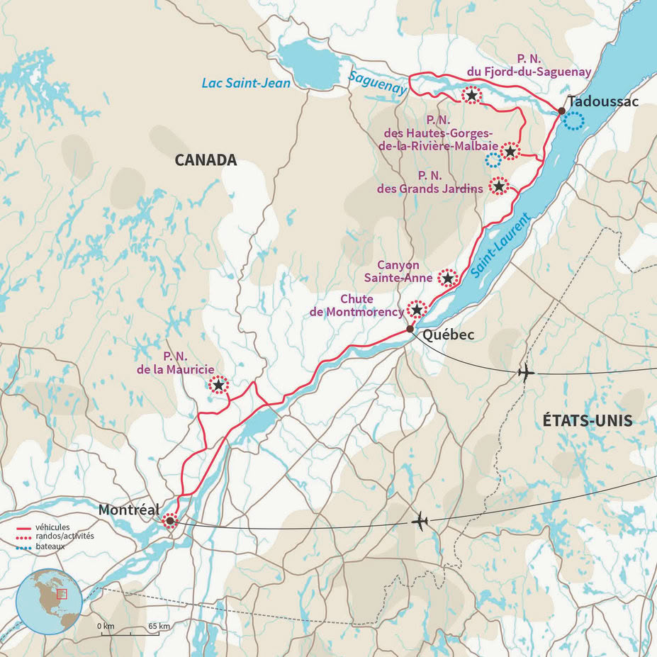 Carte Canada : Le Québec grandeur Nature !