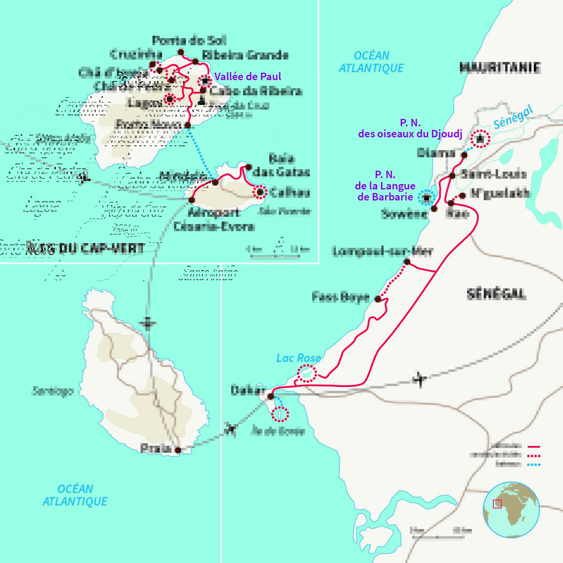 Carte Cap-vert : Cap-Vert le Sénégal