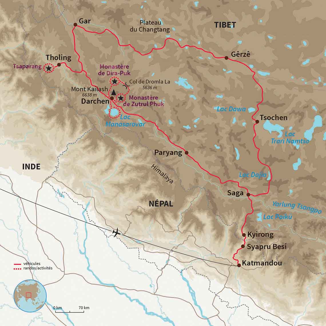 Carte Népal : Kailash, la montagne magique !