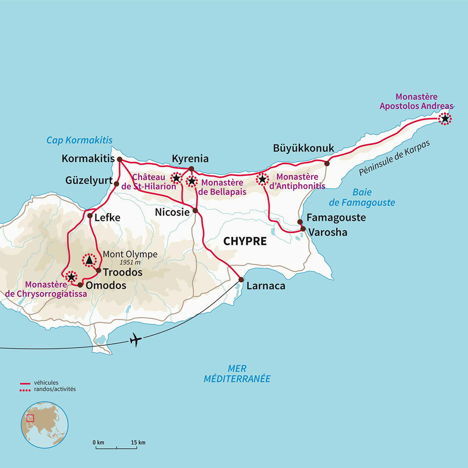 chypre voyage carte