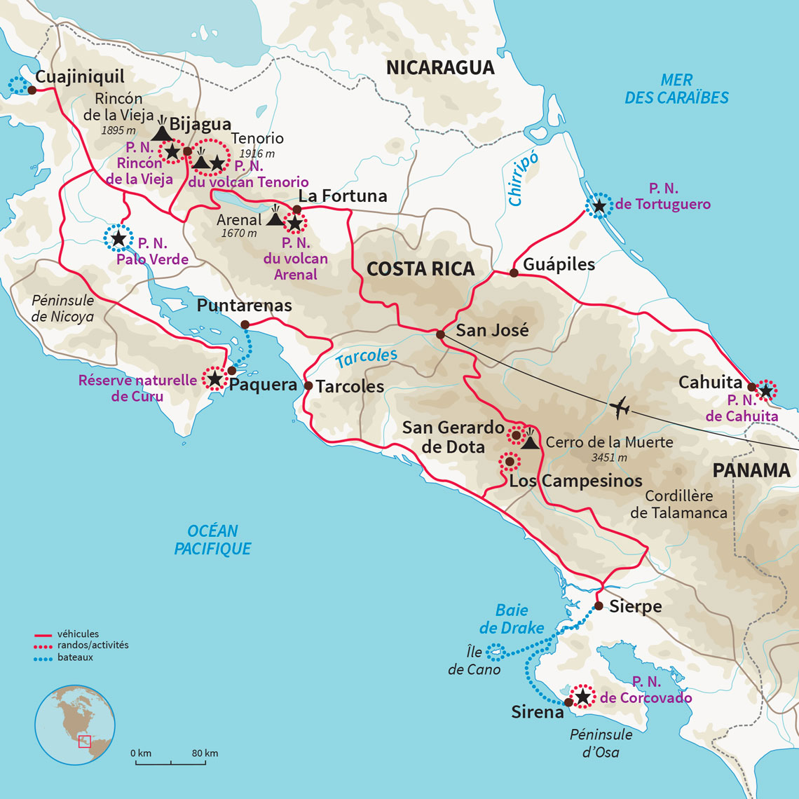 Carte Costa rica : Costa Rica, l'intégrale !