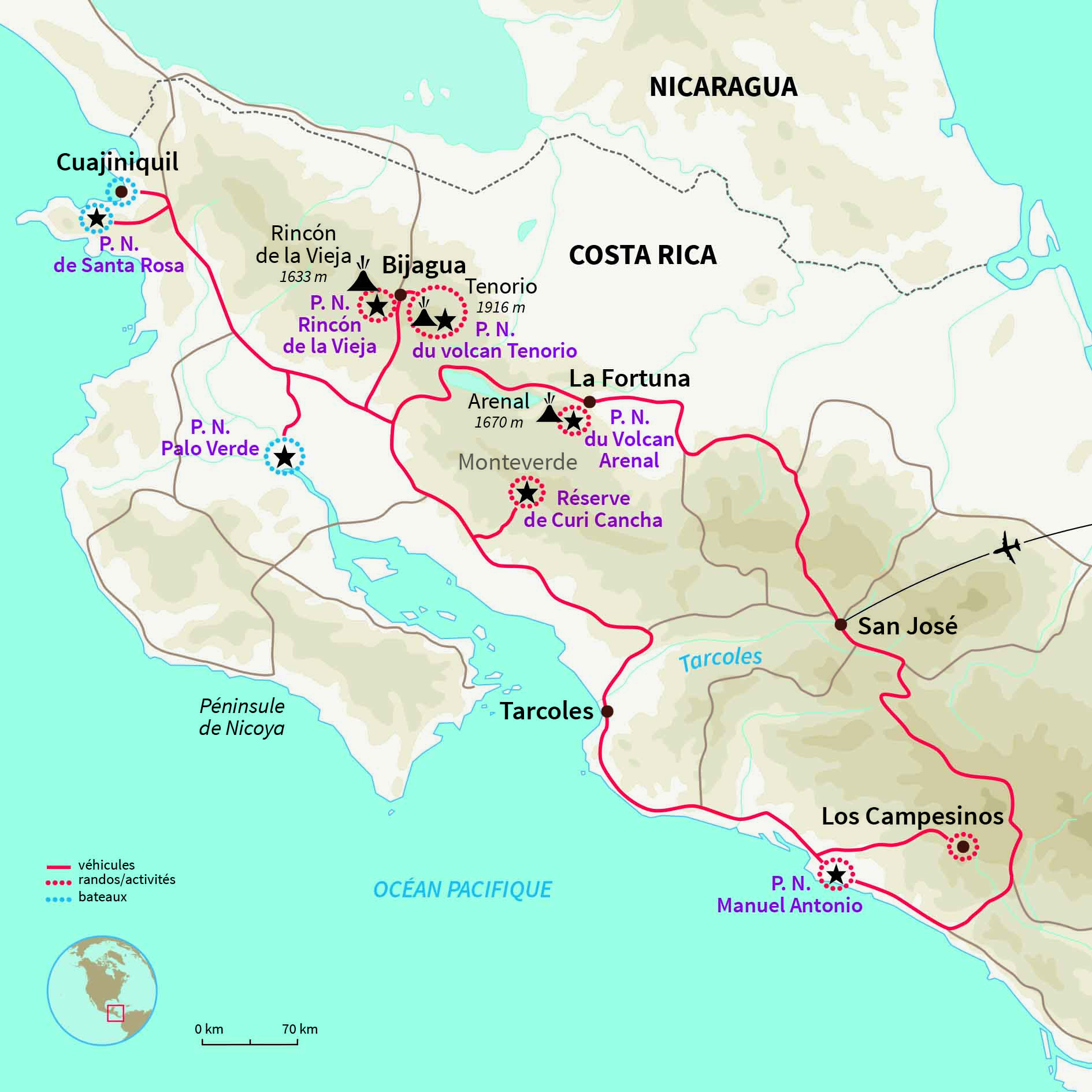 Découverte des incontournables du Costa Rica en famille entre volcan, jungle, forêts, plages, cascades et piscines naturelles !