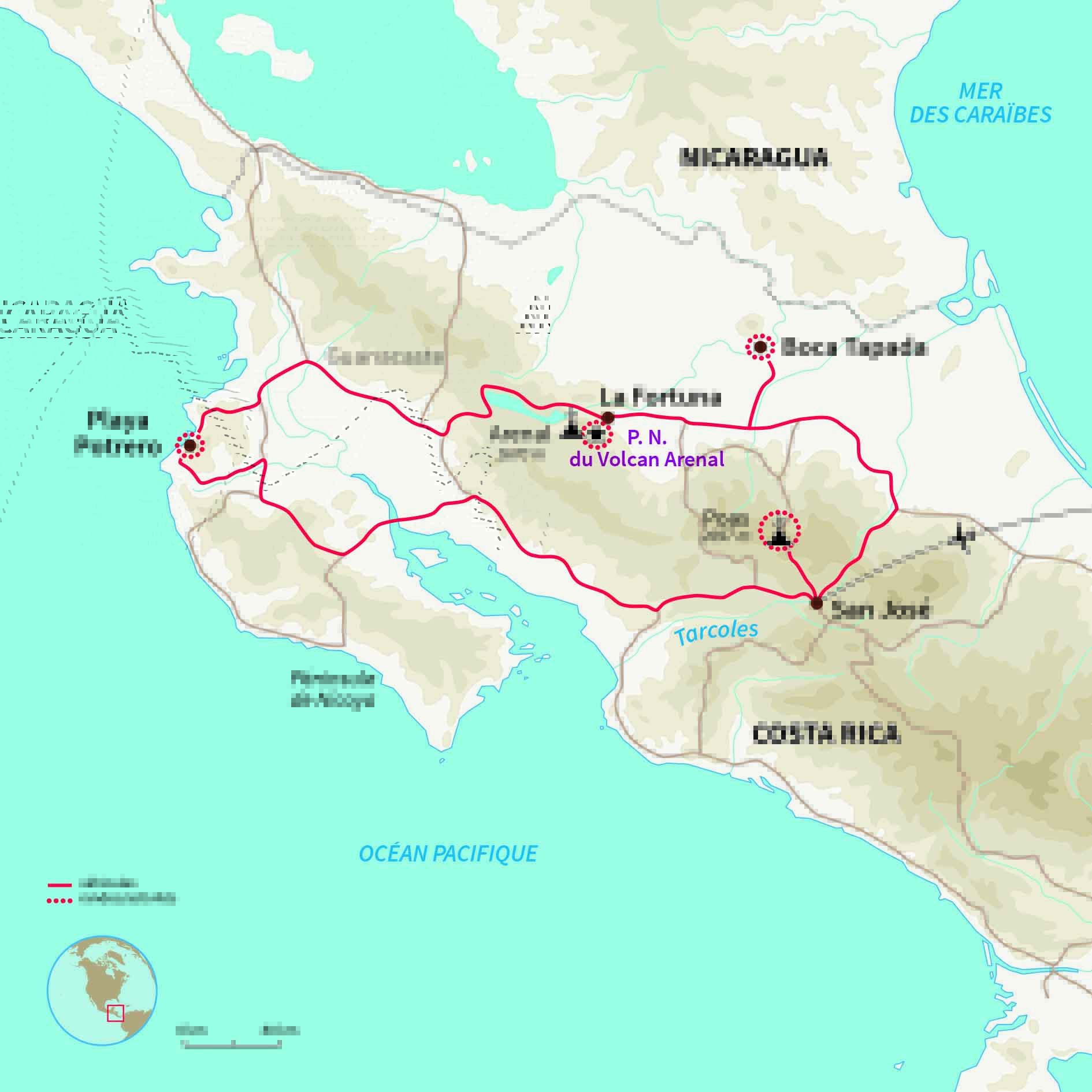 Carte Costa rica : Le Costa Rica à contre courant 