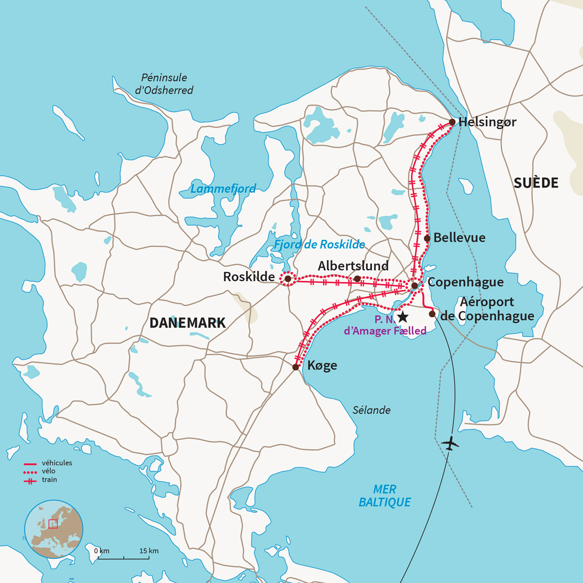 Carte Danemark : Copenhague, l'échappée danoise