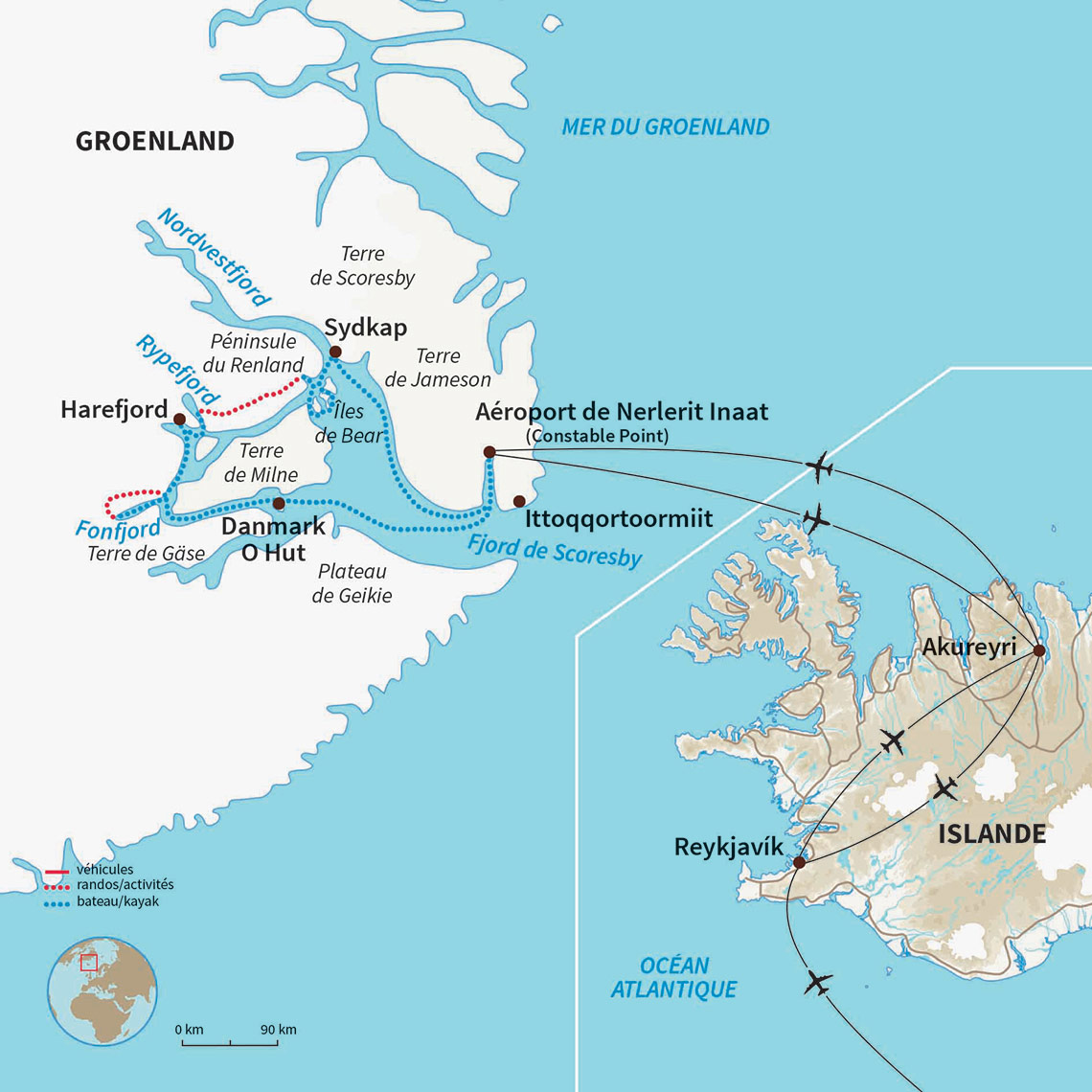Carte Groenland : Scoresby : l'expé !
