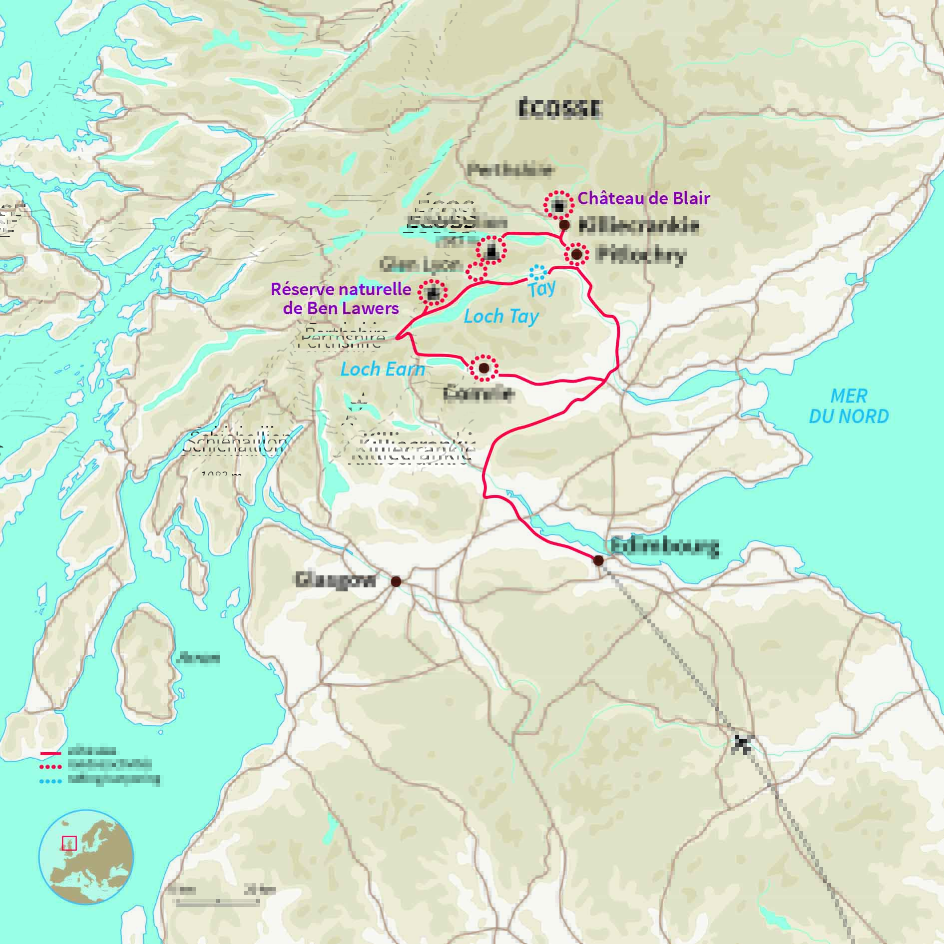 Carte Écosse : Grand bol d'air écossais en famille !