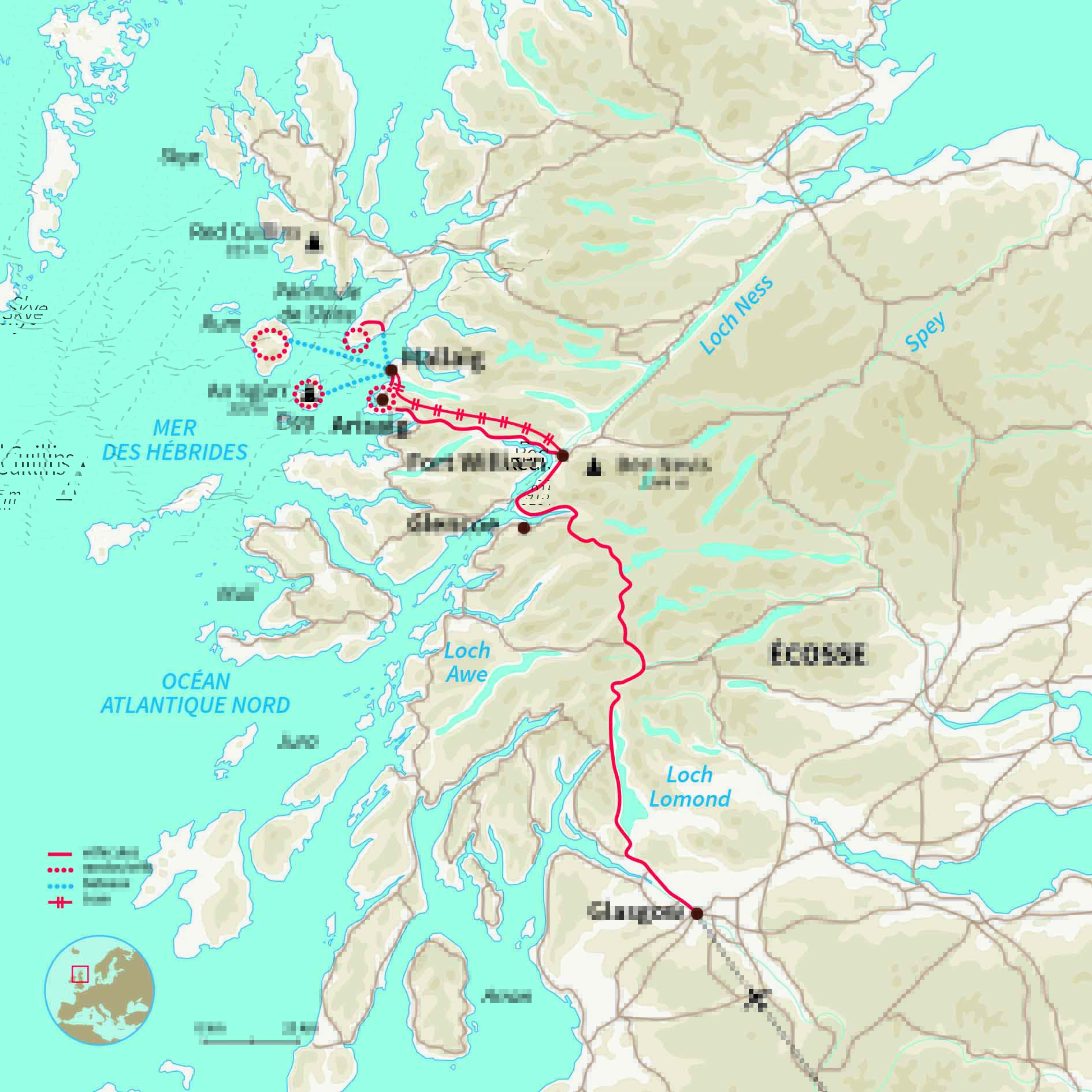 Carte Écosse : Ma maison dans les Highlands