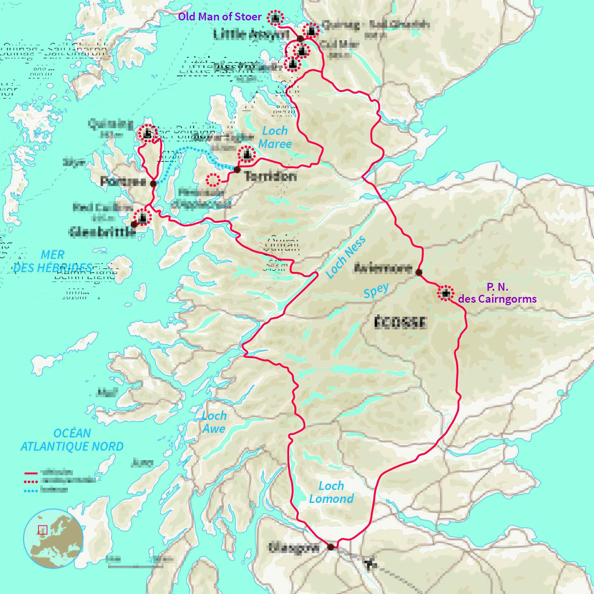 Carte Écosse : Les Highlands...une Ecosse grandeur nature!