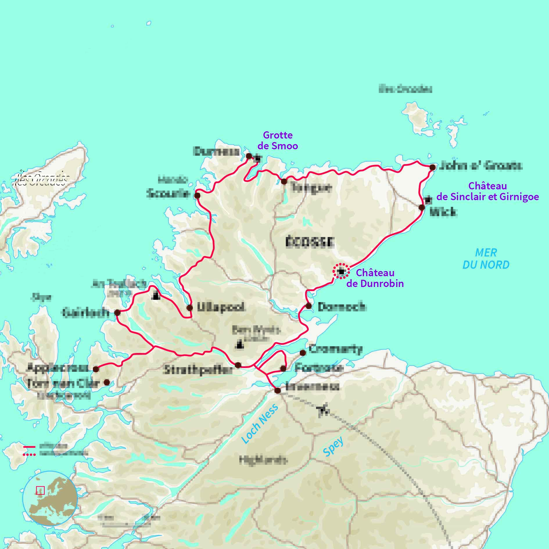 Carte Écosse : North Coast 500, la route 66 écossaise !