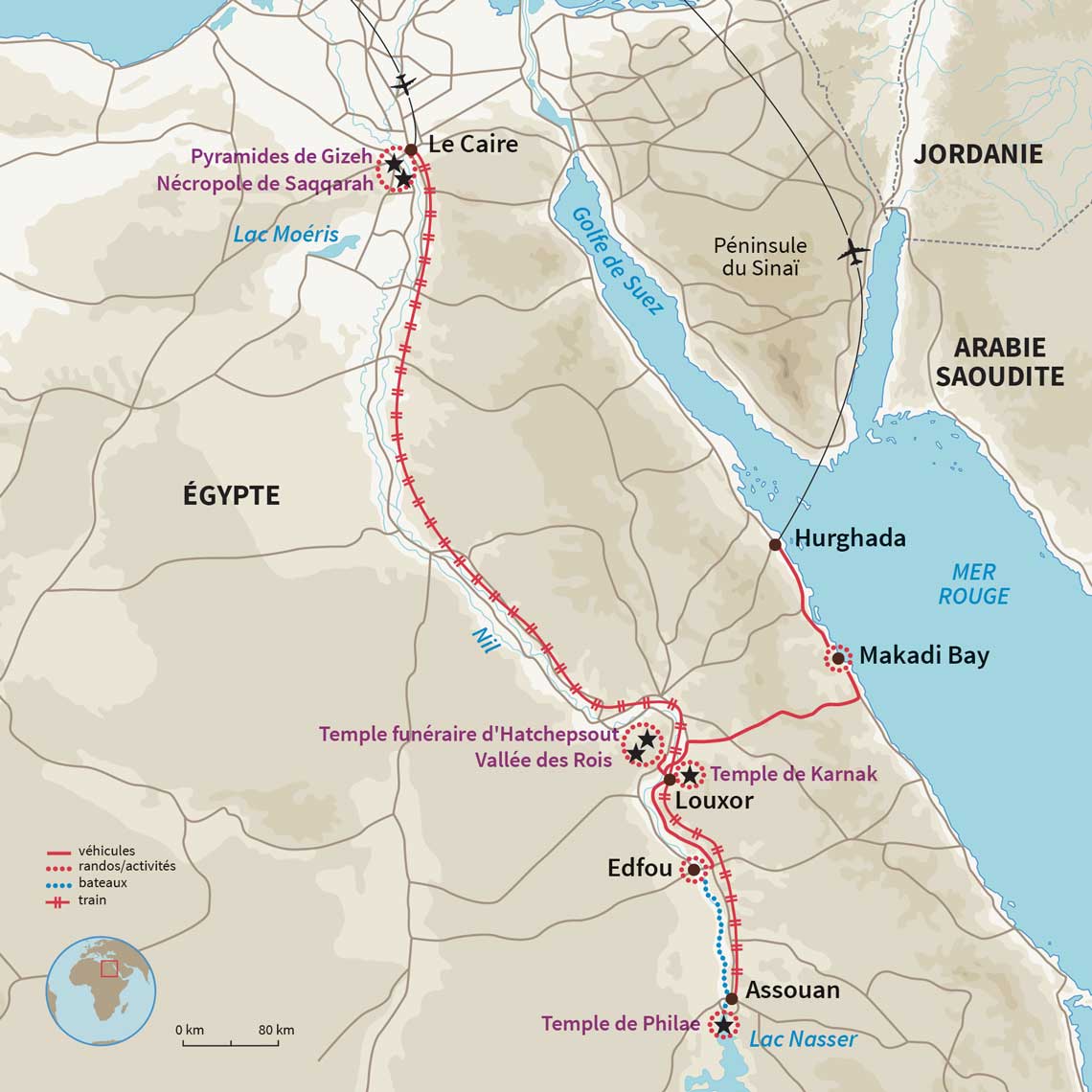 Carte Égypte : Les petits aventuriers du Nil 