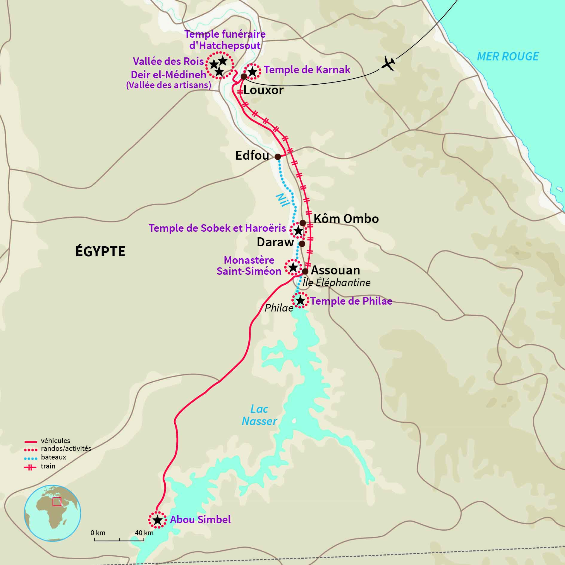 Carte Égypte : Raconte-moi l'Egypte en Sandal