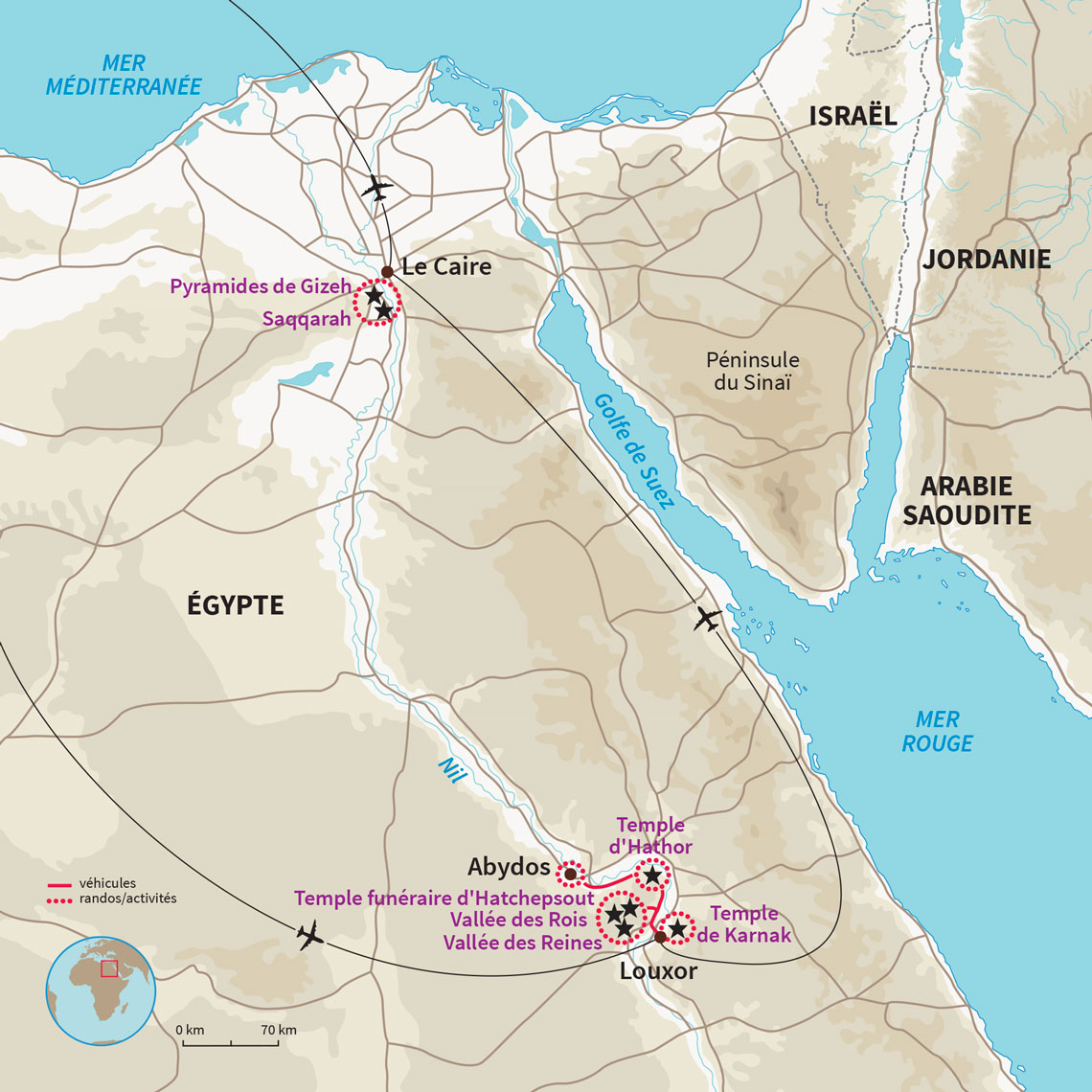Carte Égypte : Secrets d'Egypte avec Amandine Marshall