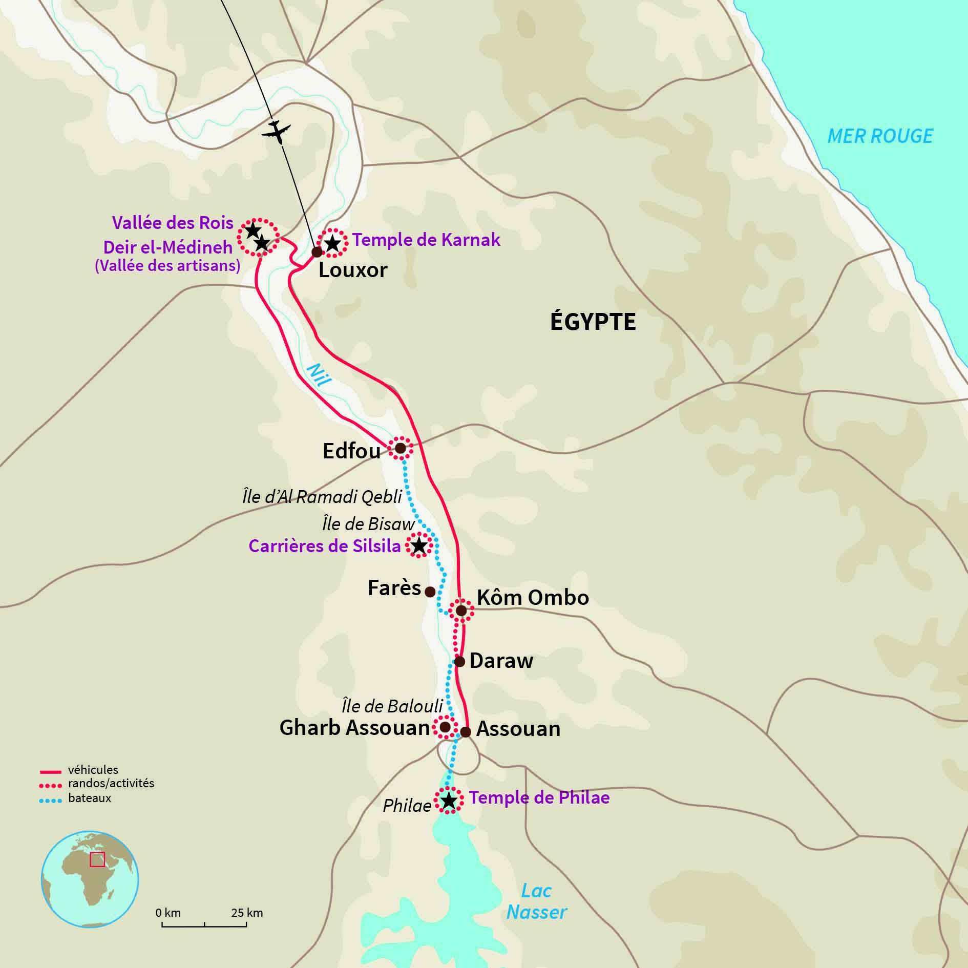 Carte Égypte : Mets les voiles en felouque !