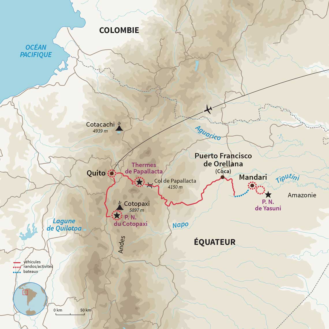 Carte Équateur : Amazonie, l'expé !