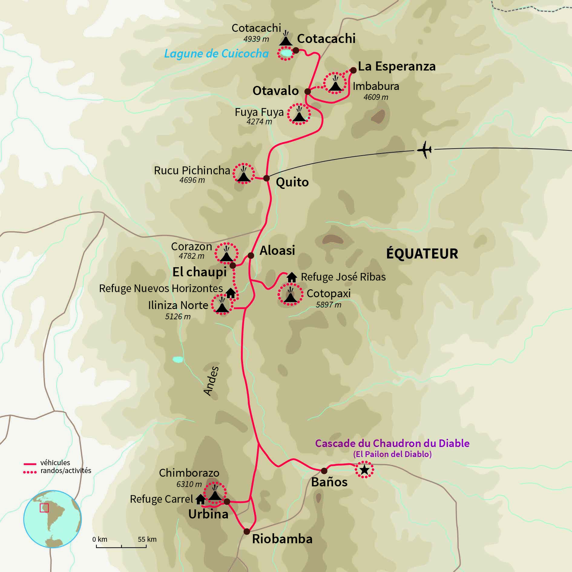 Carte Équateur : Sur les épaules des géants