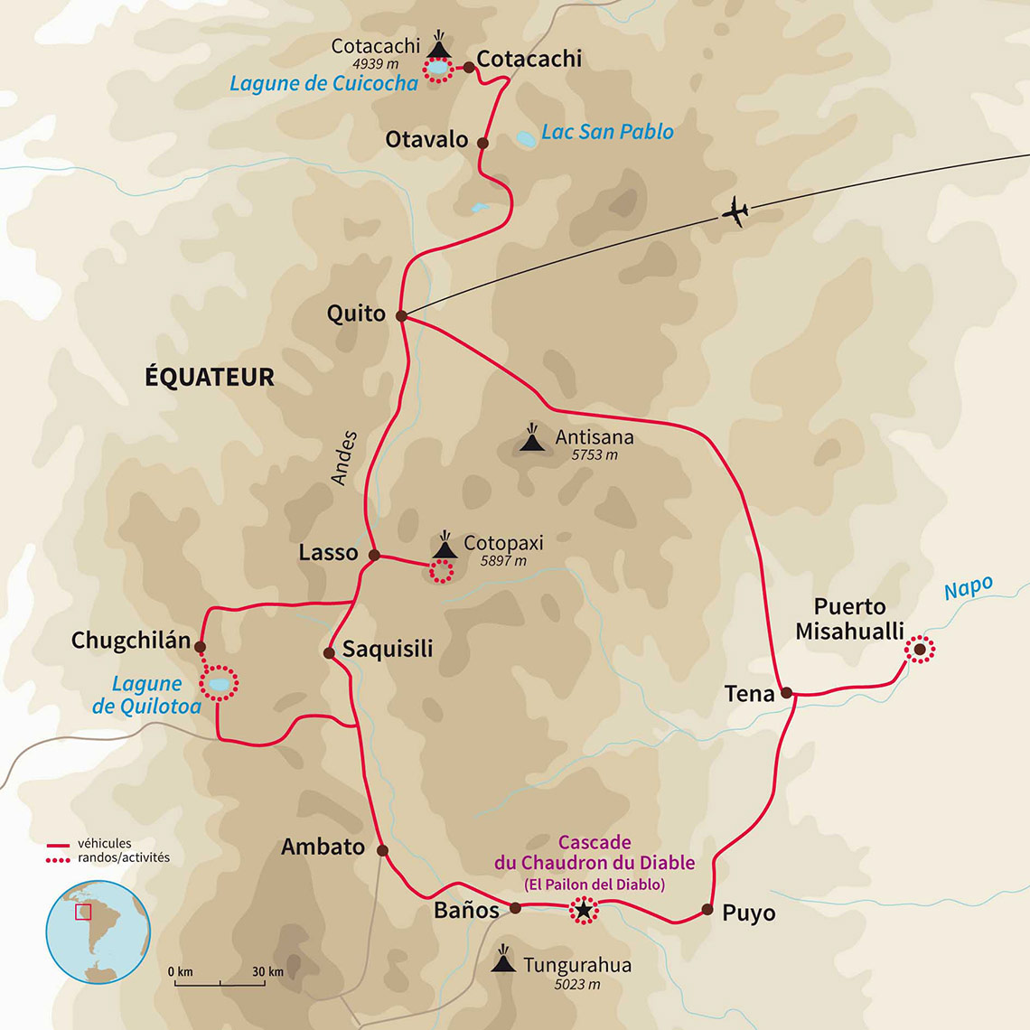 Carte Équateur : Au pays du lama qui rit