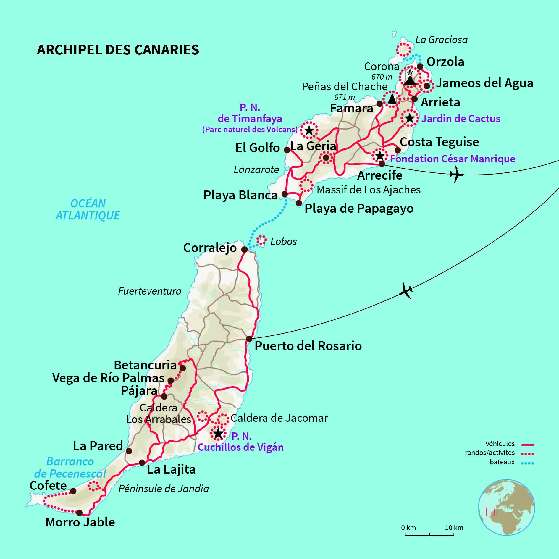 Carte Espagne : Sous le soleil des Canaries 