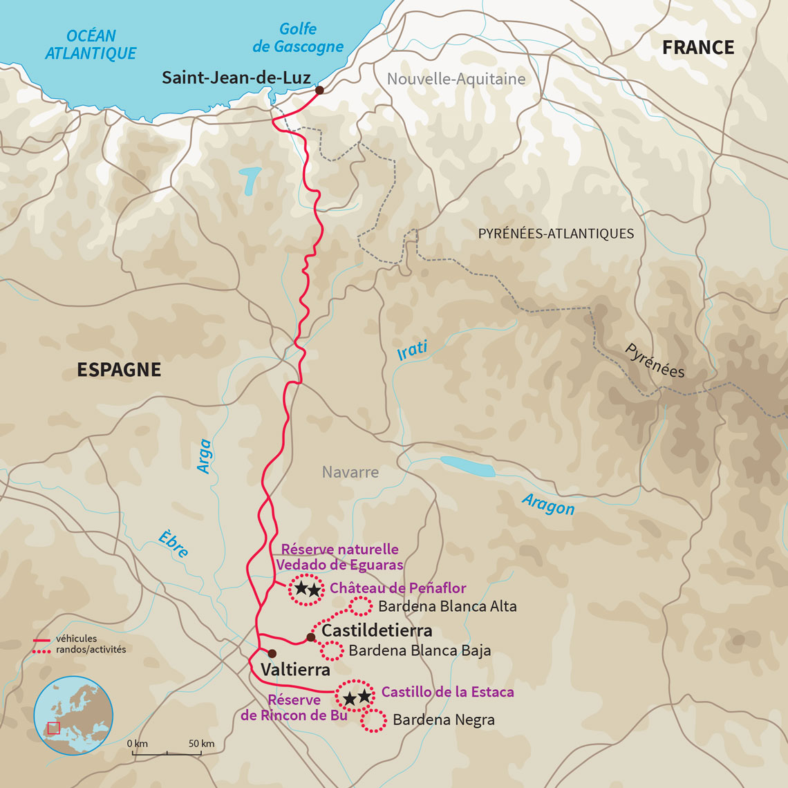 Randonnée accompagnée en Espagne pour le Réveillon, au sud des Pyrénées en hébergement troglodytes 
