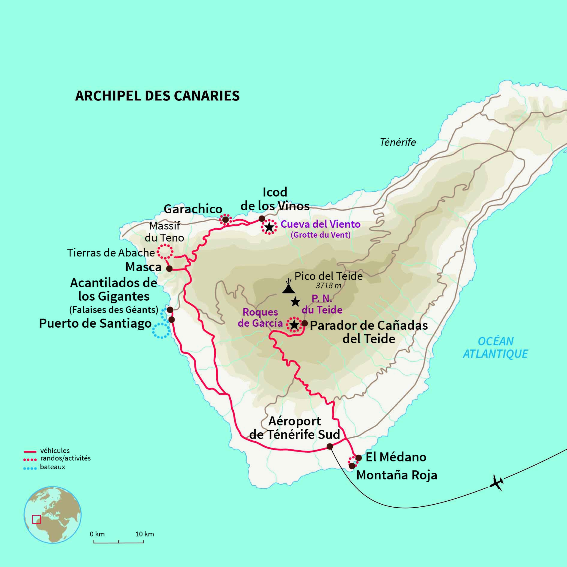 Carte Espagne : Les aventuriers du volcan perdu