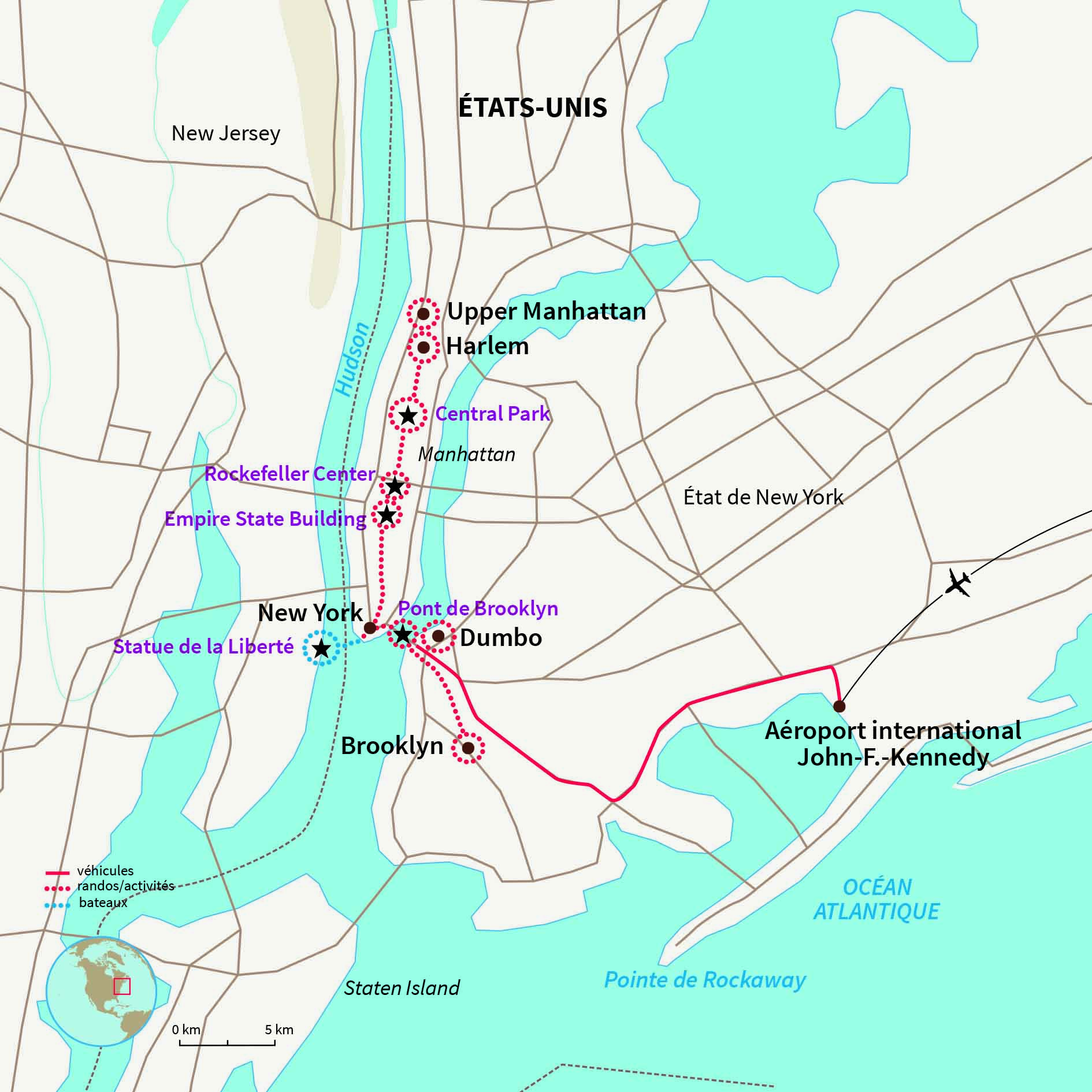 Carte ÉTATS-UNIS : Ma maison à Brooklyn 