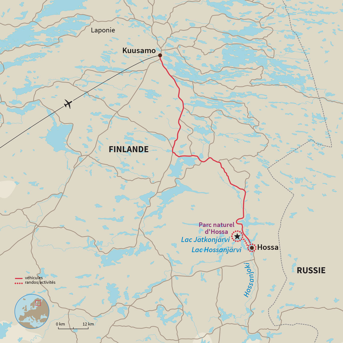 Carte Finlande : Multi-activités famille en Laponie