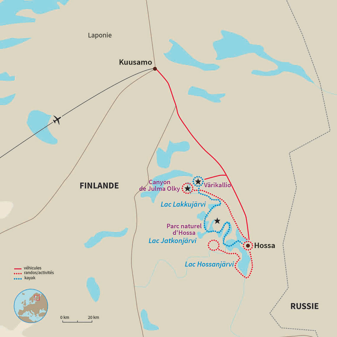 Carte Finlande : Au cœur de l'été arctique finlandais
