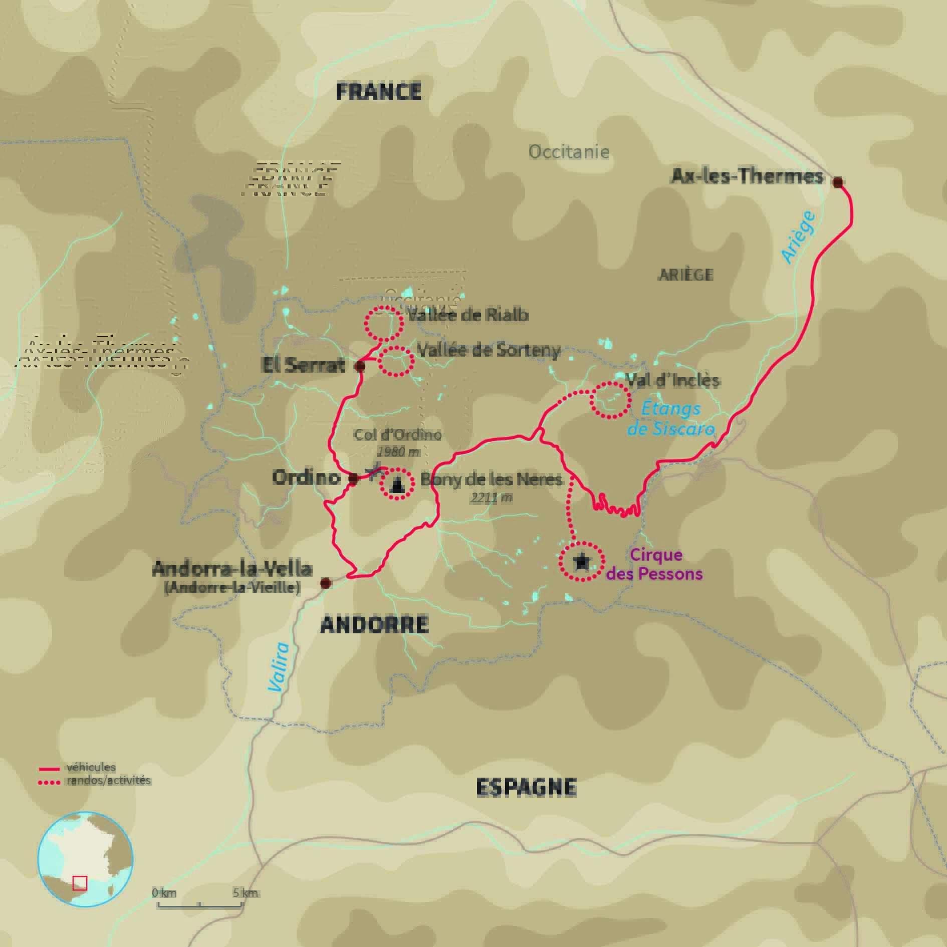 Carte France : Les flocons d'Andorre