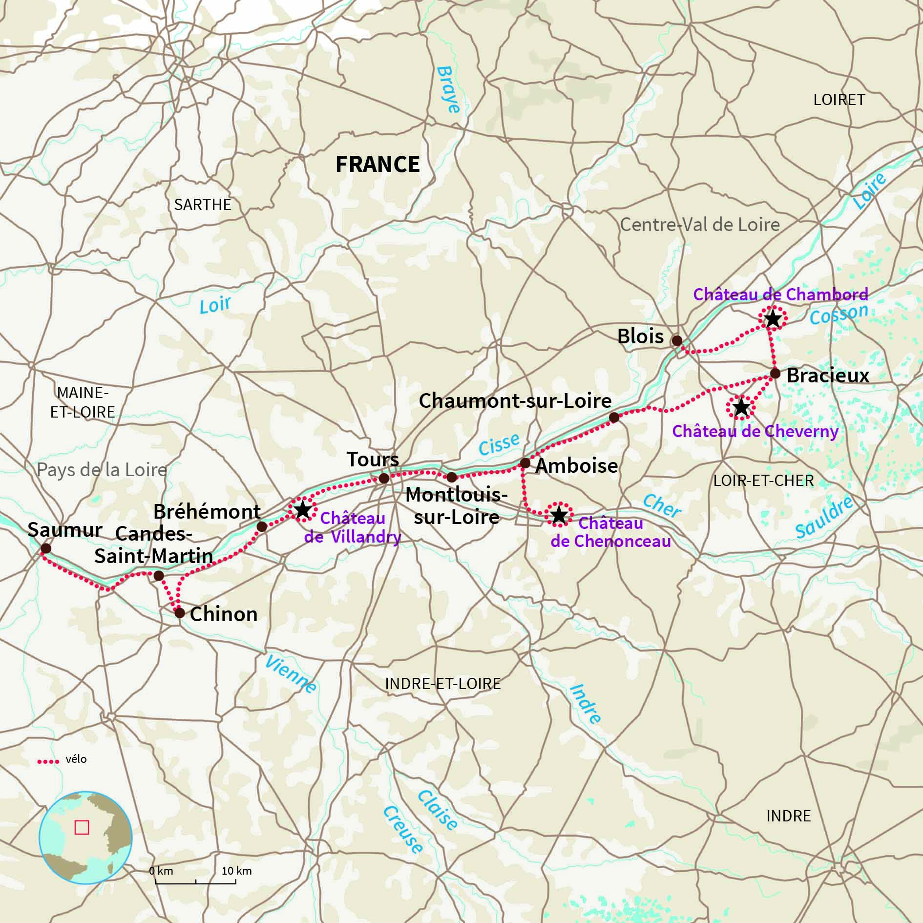 Carte France : À vélo, les campeurs mènent la vie de château