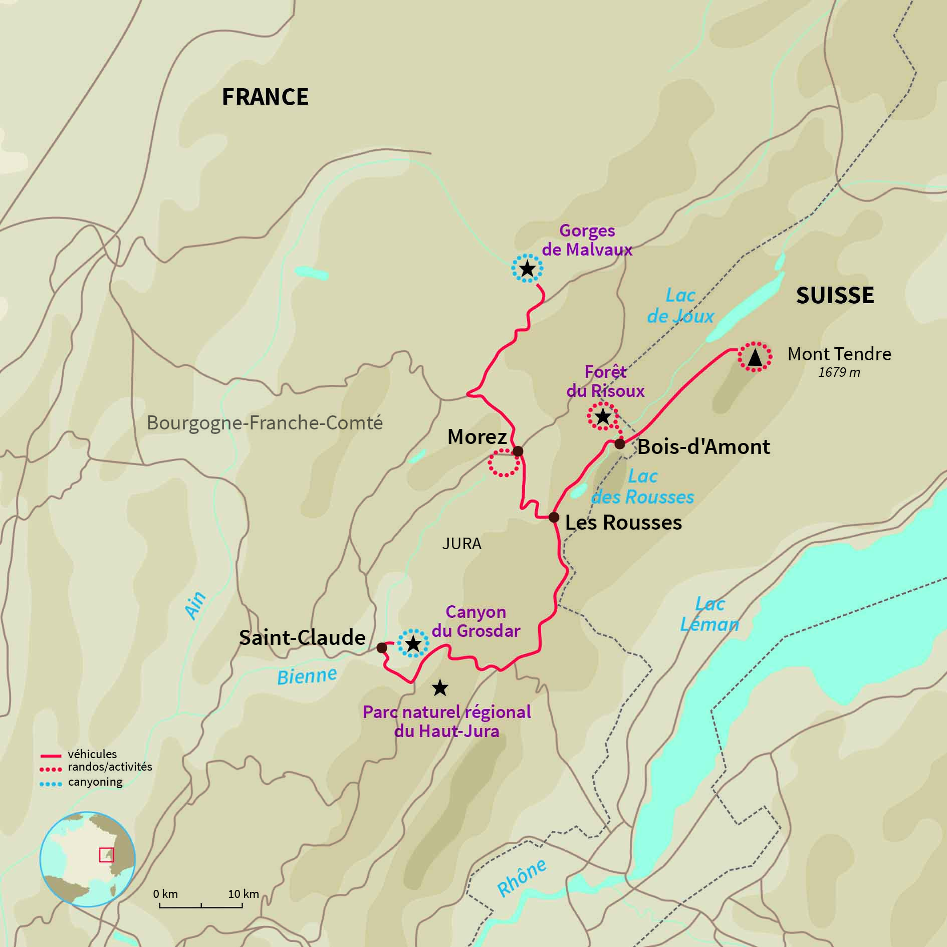 Carte France : Aventure en famille dans le Haut-Jura !