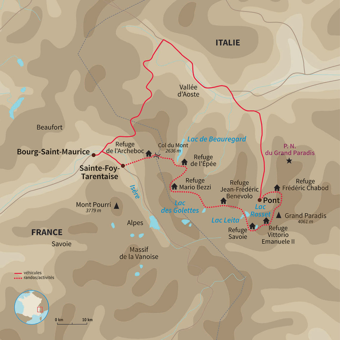 Carte France : Le Grand Paradis (val d'Aoste)