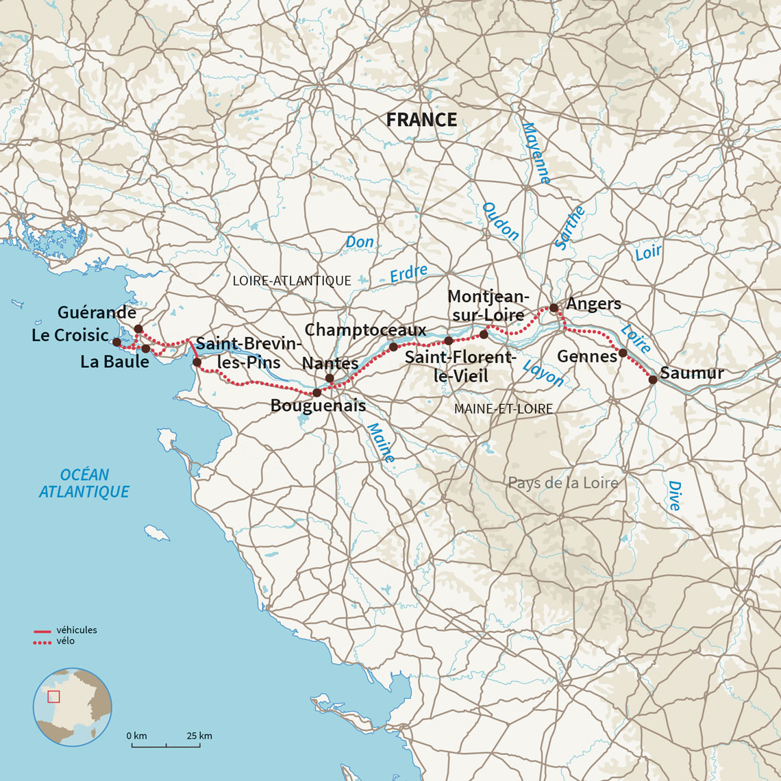 Carte France : À deux roues de l’océan