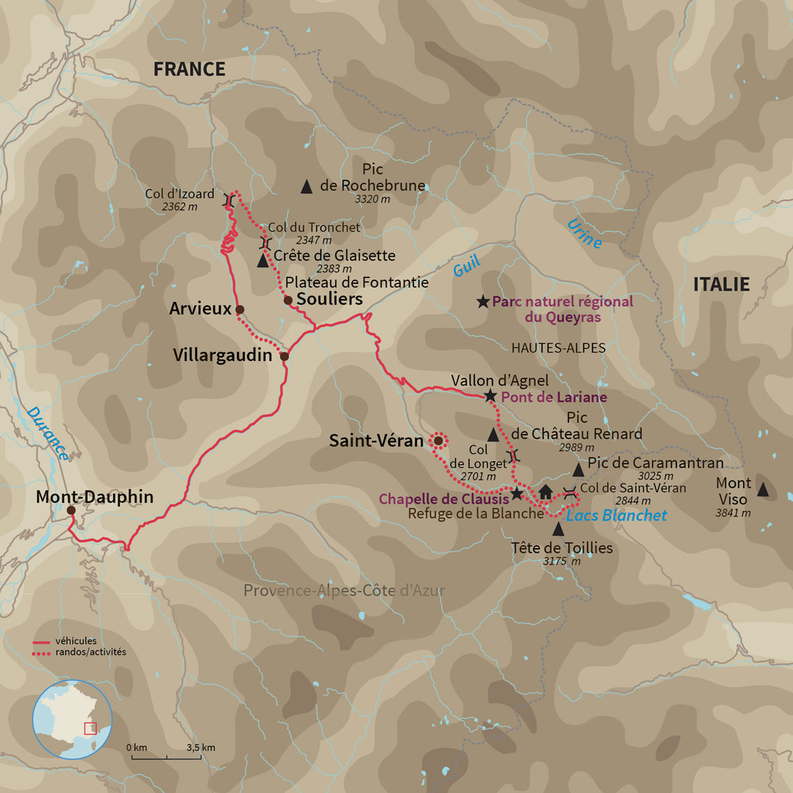 Carte France : Au pays du Queyras