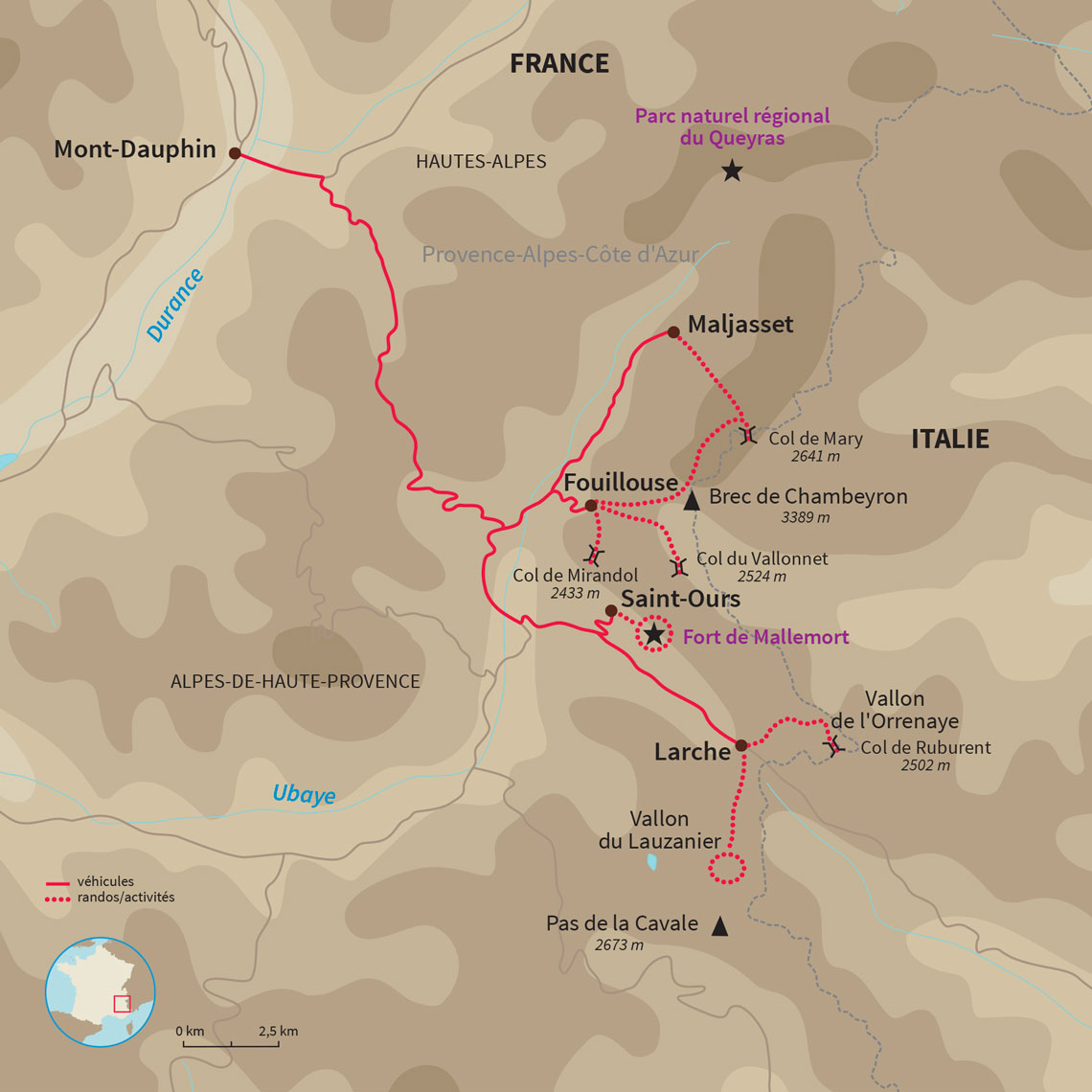 Carte France : Trésors enneigés de Haute Ubaye