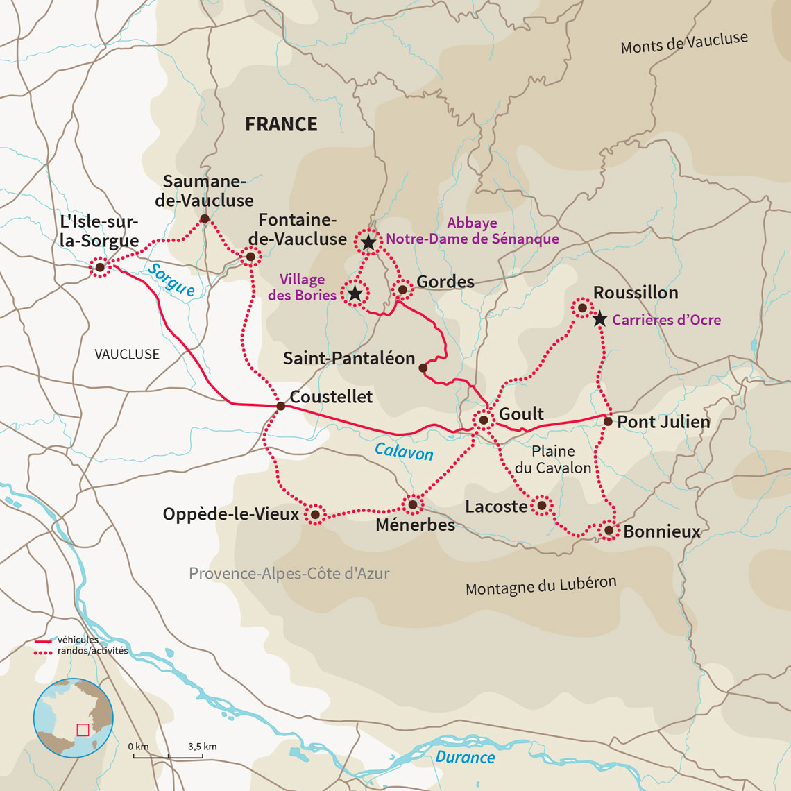 Carte France : Découverte des plus beaux villages du Luberon