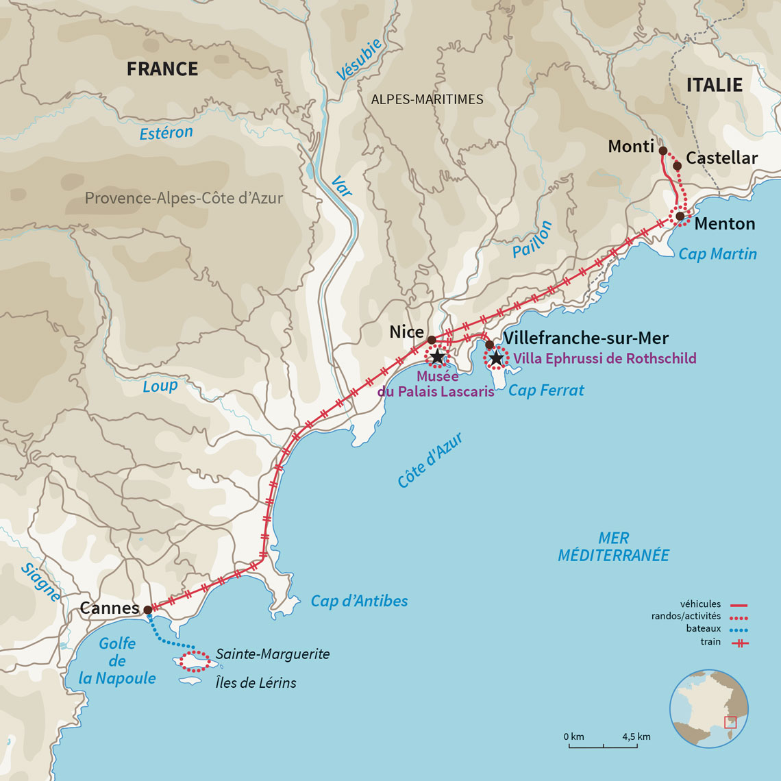 Carte France : Réveillon sur la côte d'Azur