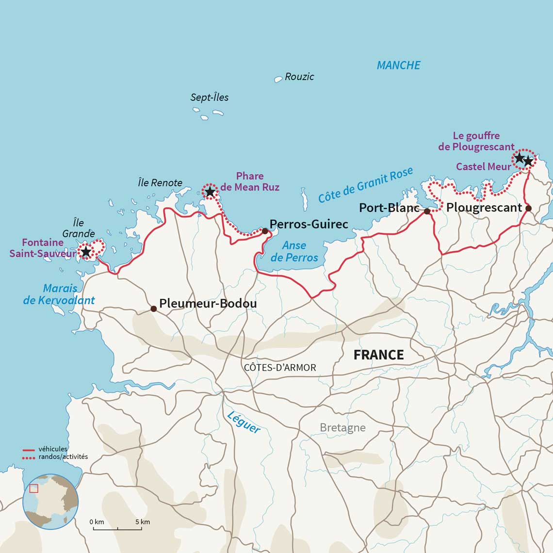 Carte France : Détente et Réveillon à Perros-Guirec