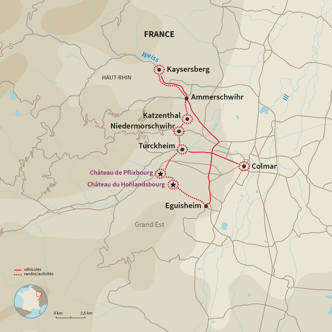 Carte France : Alsace : féerie des marchés de Noël