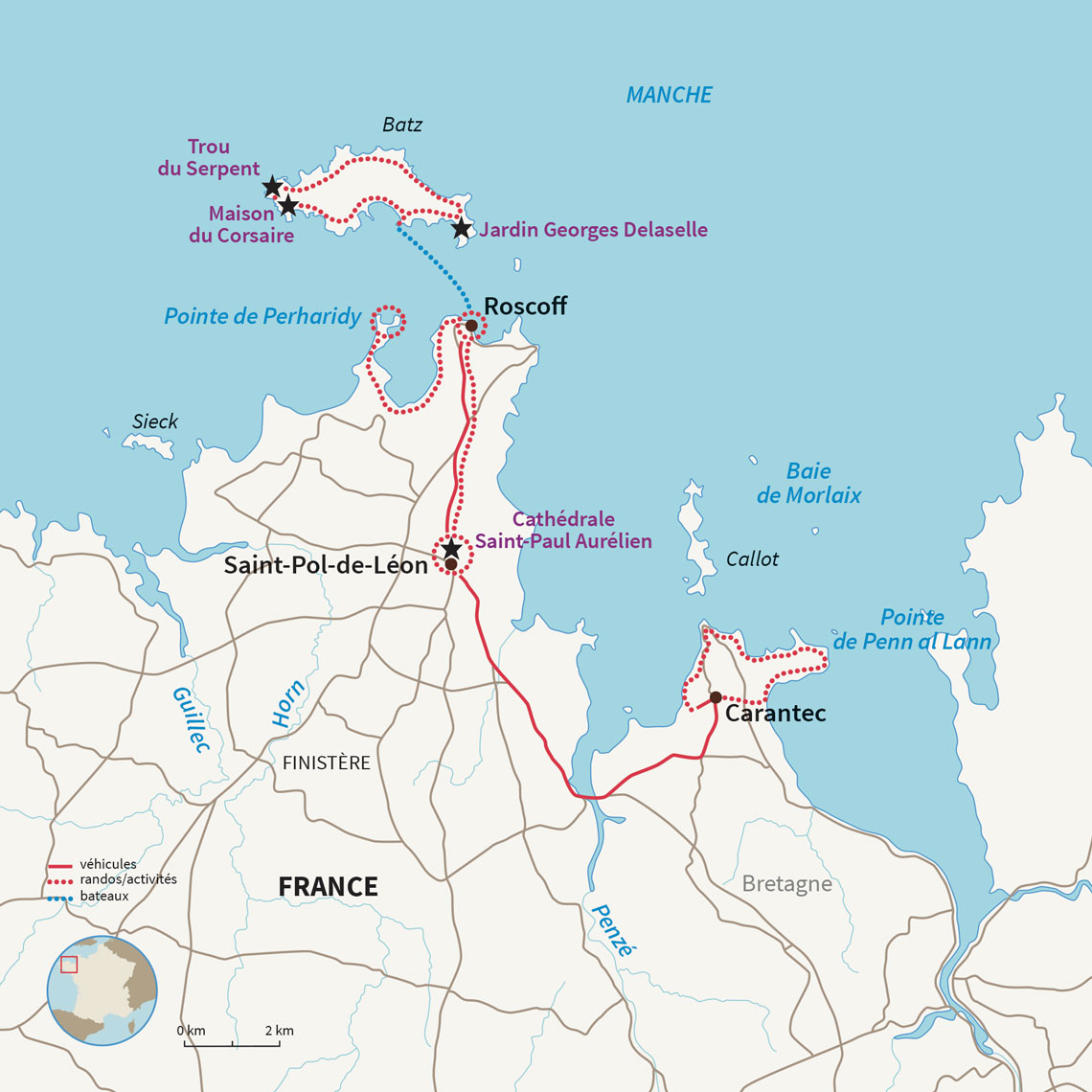 Carte France : Réveillon cocooning à Roscoff